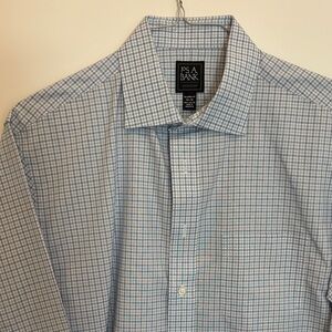 Jos. A. Bank Light Blue Plaid Men's Shirt